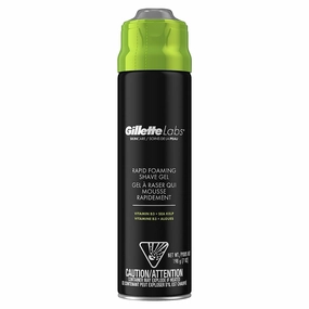 Labs Rapid Foaming Shaving Gel for Men, Alcohol, Dye and Paraben-Free with Vitamin B3 and Sea Kelp, Cools and Soothes Skin, 7 OZ