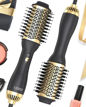 LANDOT Hair Blow Dryer Brush and Volumizer, One-Step Hot Air Brush for Drying, Straightening, Volumizing
