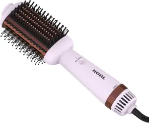 Large Oval Barrel Blow Dryer Brush Straightener for Medium and Long Hair, One Step Hot Air Volumizer Hair Dryer Brush for Women, Straightening, Smoothing, Drying, Purple
