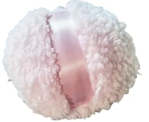 Large Pink Polar Bear Fluffy Fleece Powder Puff for Dusting Powder - 5 Inch