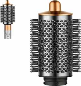 Large Round Volumizing Brush for Dyson Airwrap, Large Round Brush Attachment Compatible with Dyson Airwrap HS08 HS05 HS01 for Fluff Up, Volumize and Styling Hair (Gold)