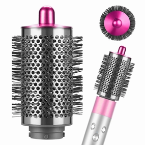 Large Round Volumizing Brush for Dyson Airwrap Styler, Nickel/Fuchsia Big Round Brush Volumizer Attachment for Dyson Airwrap HS01 HS05 HS08, Smooth Hair,Volumizing and Curly Styling