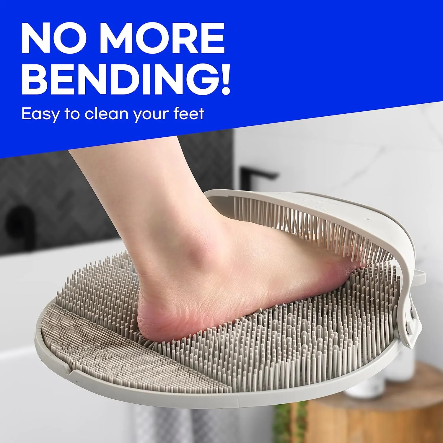 Larger Foot Scrubber - Foot Cleaner&Massager with Non-Slip Suction Cups for Use in The Shower