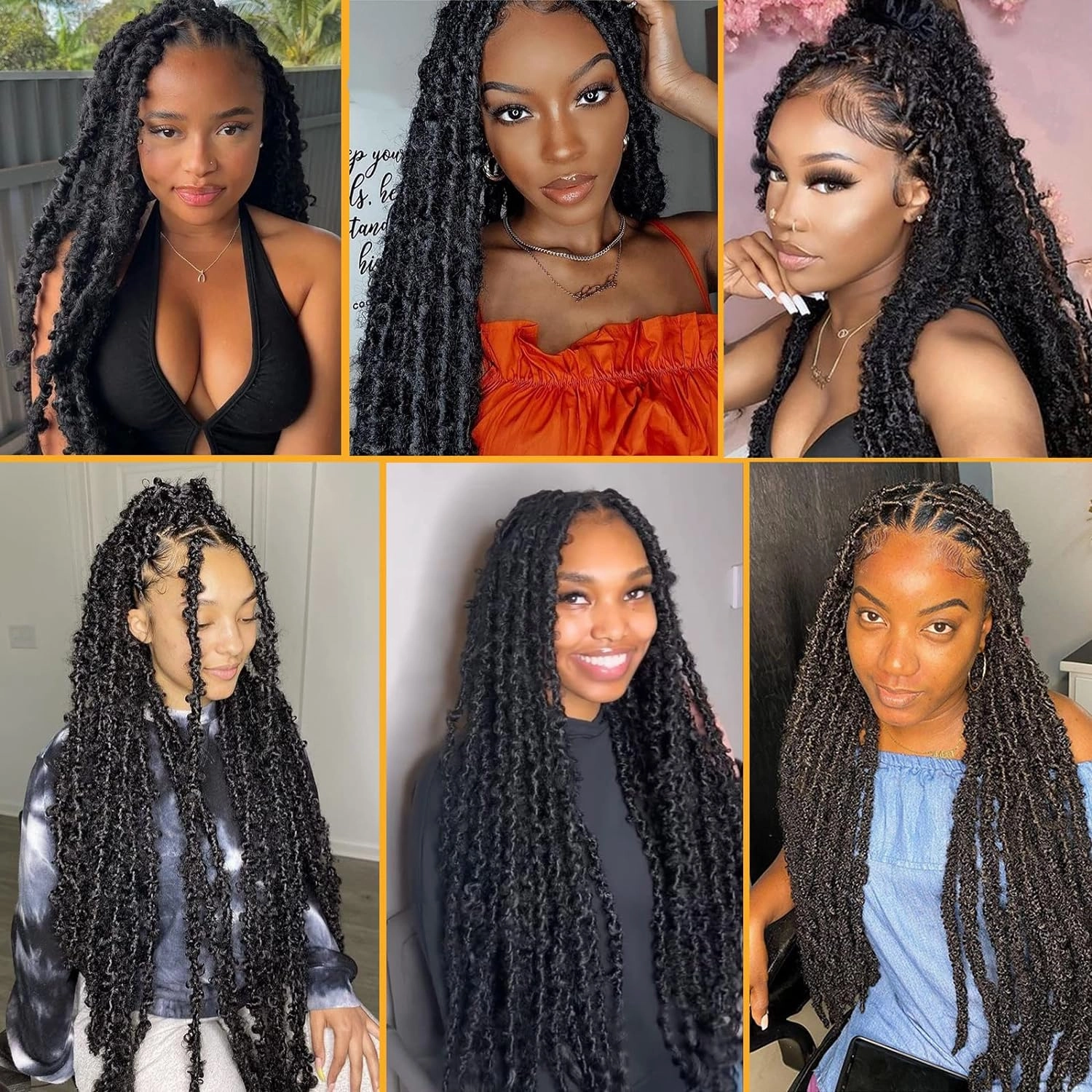 Leeven Pre-twisted butterfly locs crochet hair 24 Inch Blonde BoHo Butterfly Faux Locs Crochet Braids Hair Distressed Butterfly Loc Hair Extensions for Women 27#
