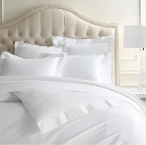 Lia White Duvet Cover, King Size, White Solid Pattern