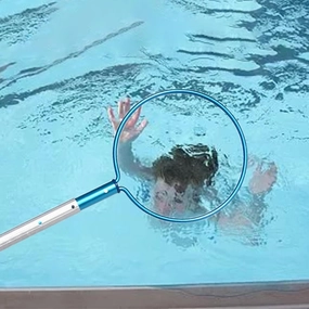 Lifesaving Pole Rescue Pole White Anti Slip Handle, Aluminum Round Hook Pole for Water Parks, Vacation Villages, Special Saving Equipment for Struggling Swimmers(H 1 m/3.3 ft)