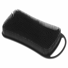 LIFKOME Men Exfoliating Body Scrubber Double-sided Silicone Shower Brush for Deep Cleansing Gentle Exfoliation for Beard Care and