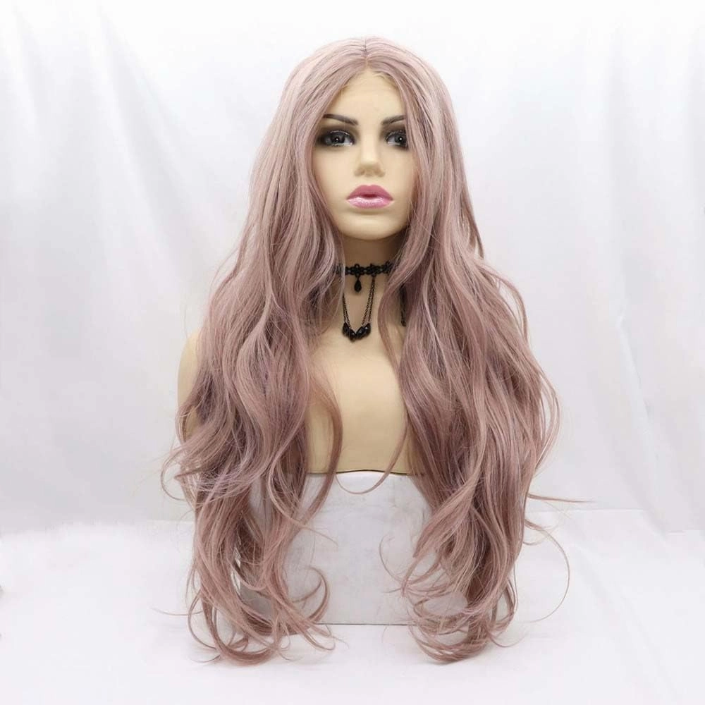 Light Purple Wigs Synthetic 1 * 4Lace Front Wigs For Women Hair Heat Resistant Fiber Long Wavy Wig