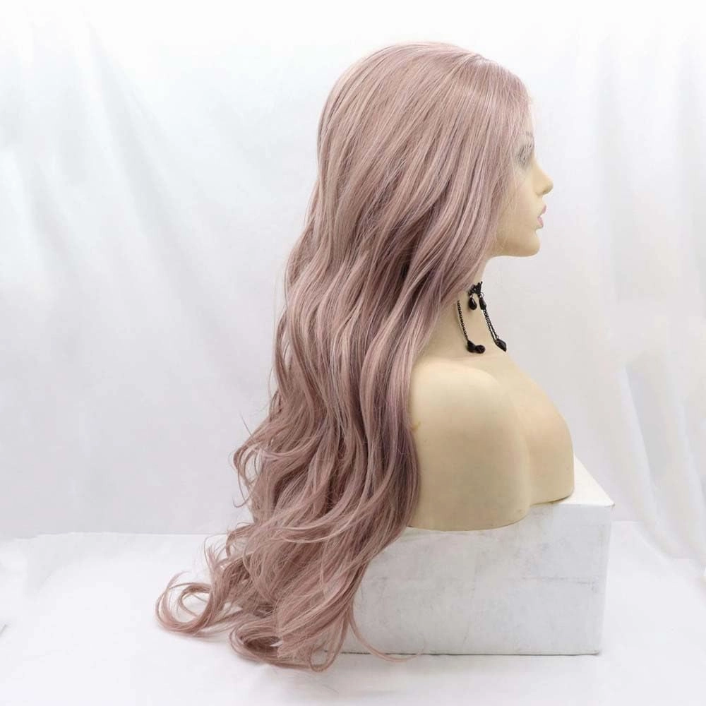 Light Purple Wigs Synthetic 1 * 4Lace Front Wigs For Women Hair Heat Resistant Fiber Long Wavy Wig