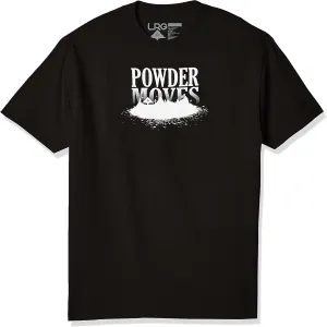 LRG Men's Short Sleeve Logo Design T-Shirt, Powder Black, S
