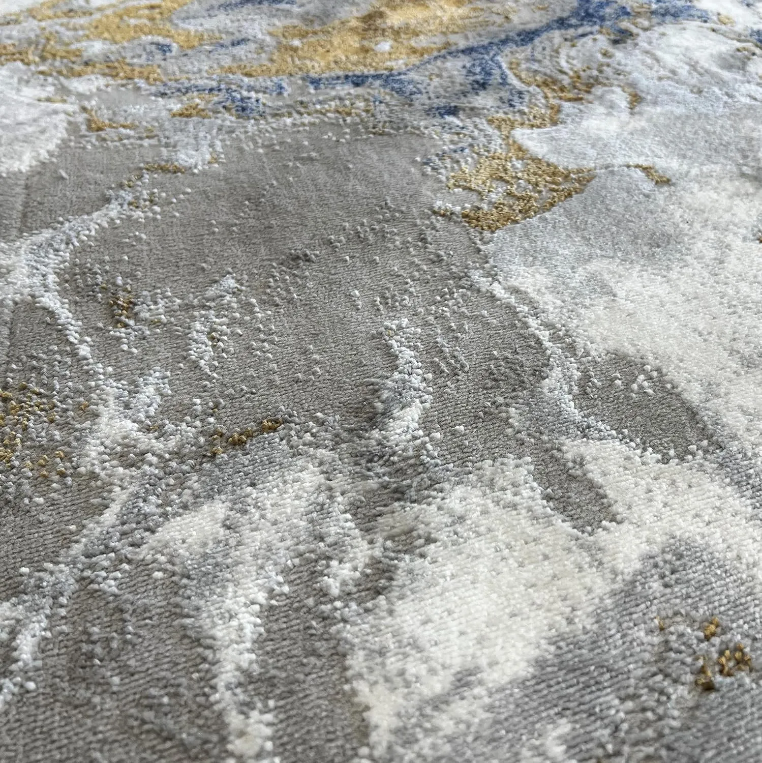 LUXE WEAVERS Marble Swirl Abstract Area Rug, Blue 5x7