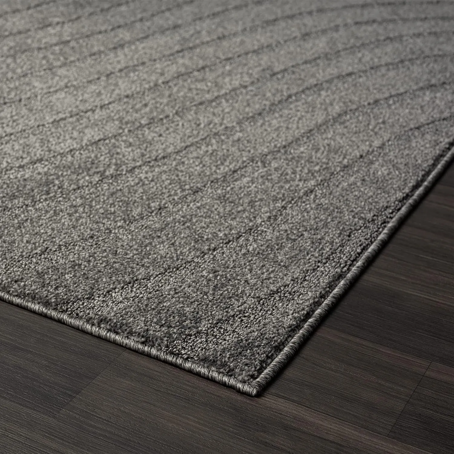 LUXE WEAVERS Modern Geometric Wave Anthracite 8x10 Area Rug