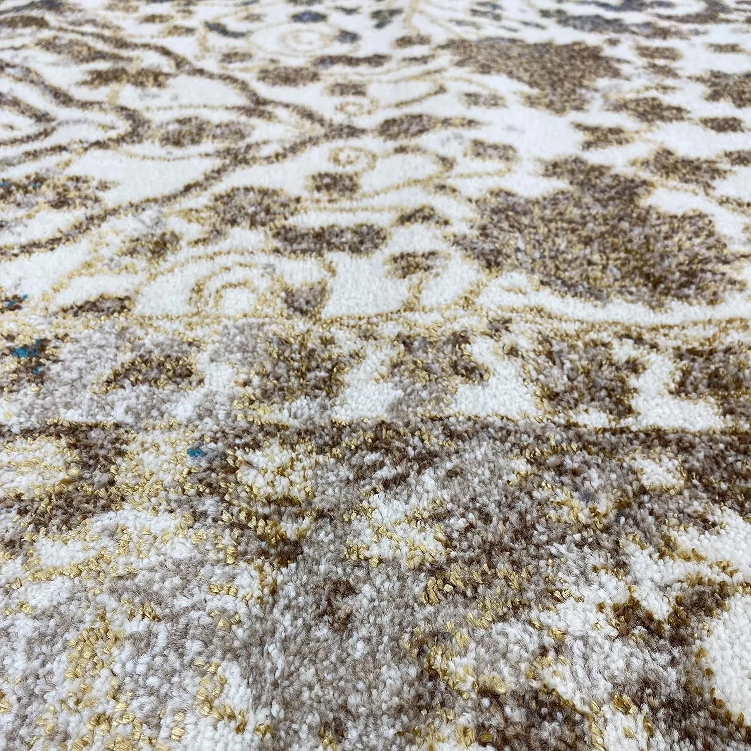 Luxe Weavers Rug Distressed Floral Oriental Area Rug, Non-Shedding Stain Resistant Rug, Cream 5x7 (6495 Cream 5x7 B)