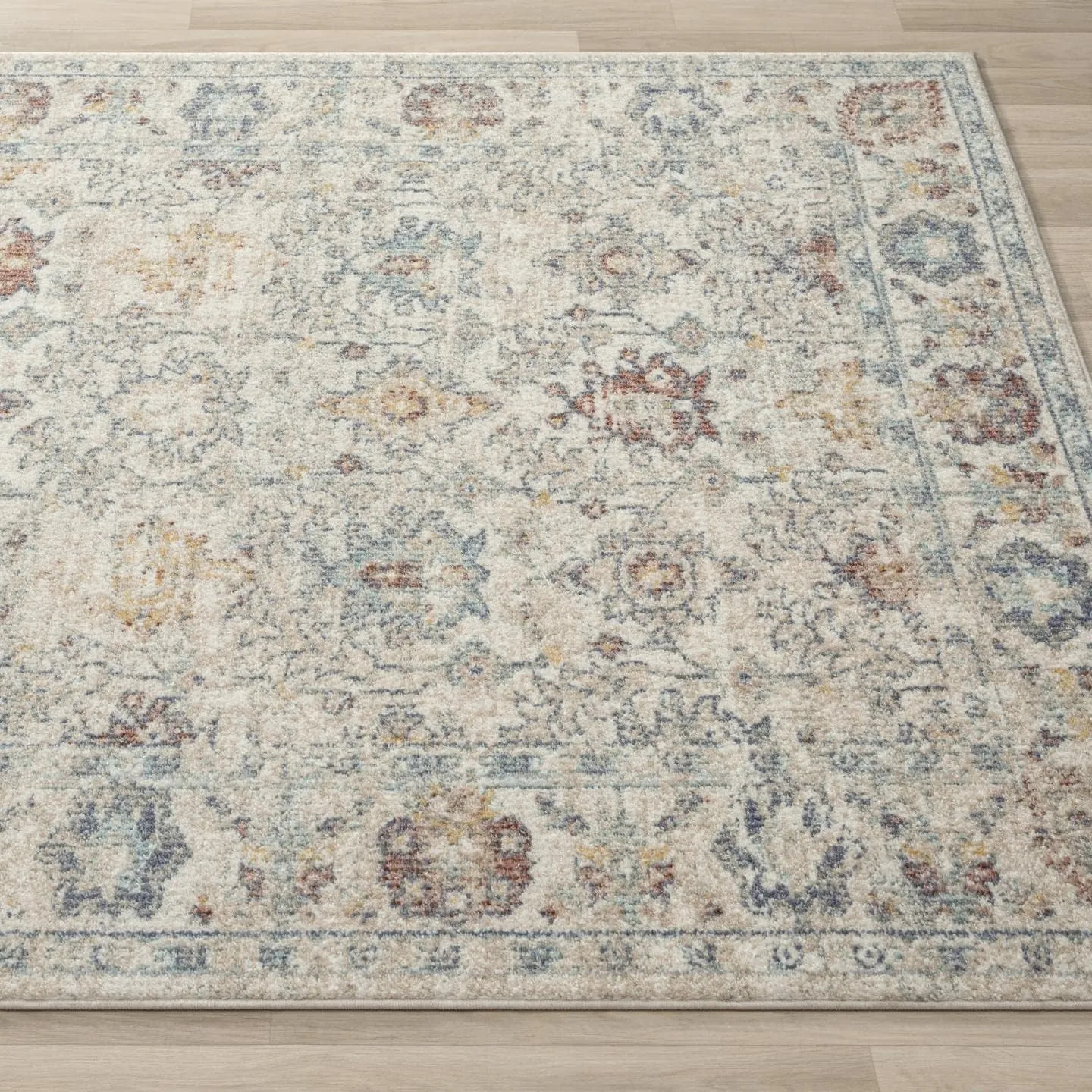 LUXE WEAVERS Vintage Style Floral Area Rug, Beige, 9x12