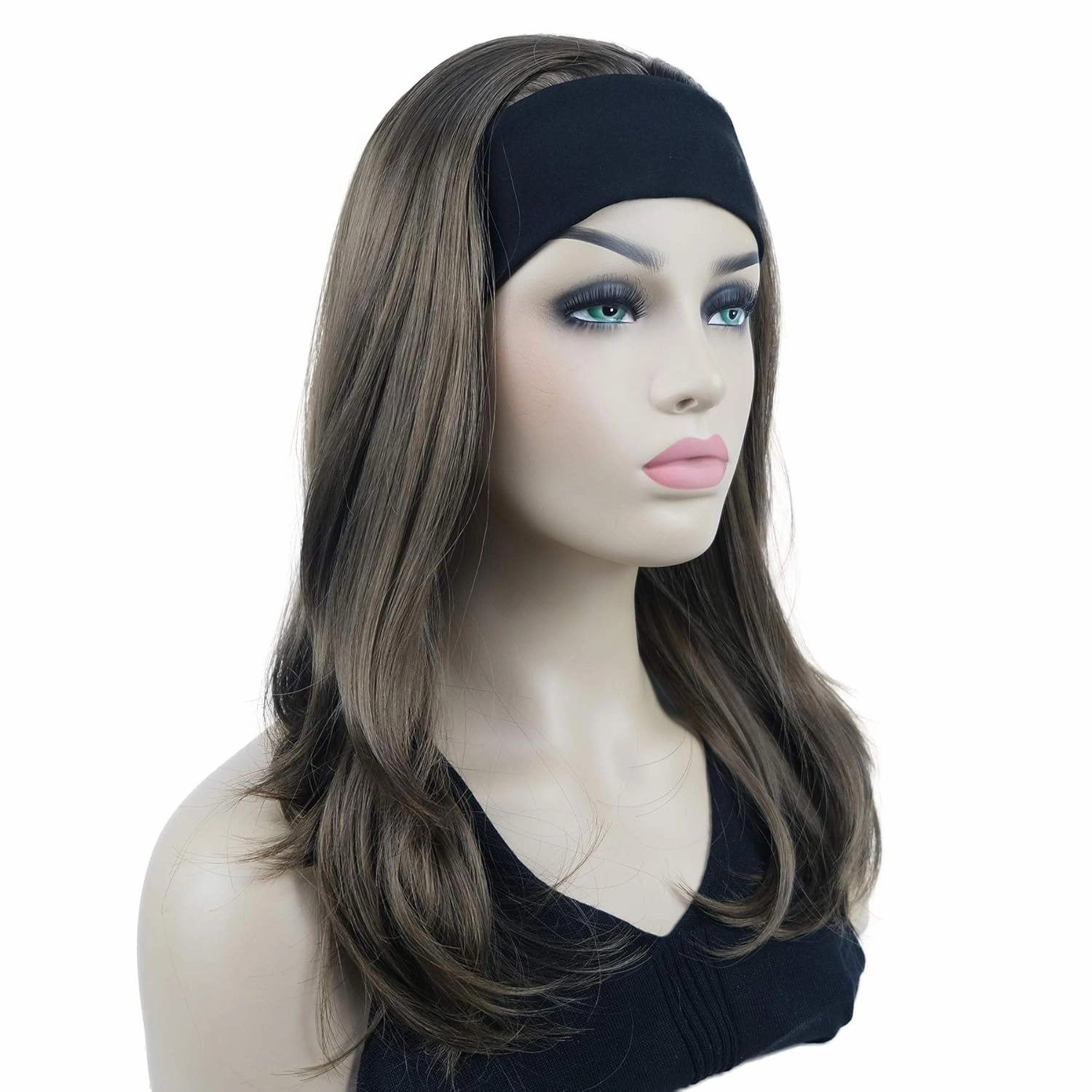Lydell Long Straight Wave Headband Synthetic Wigs (10 Medium Golden Brown)