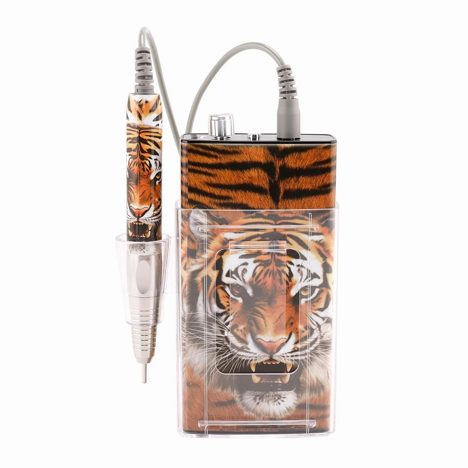 M Max - Nail Drill Professional - 2-in-1 Brushless Motor Nails Drill Machine - Electric, Cordless, Aluminium Alloy Casing, 35000 RPM, HD Display - Perfect for Salon & Home Use Special Edition - Tiger