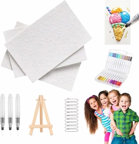Magic 3D Foam Texture Painting Kit, 2025 New Magic Foam Texture Painting Kit, Magical Puffy Paint, Puffy Popcorn Drawing texture Paintings, DIY Bubble Paper for Art, Craft Supplies (20Pcs Rectangular)