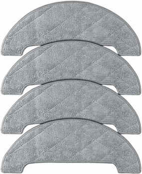 Main Side Brush Hepa Filter Mop Rag Accessories，Compatible for Ultenic，D5 Series D5S / D5S Pro / D5S Pro  Robot Vacuum Cleaner Parts(4 mops)