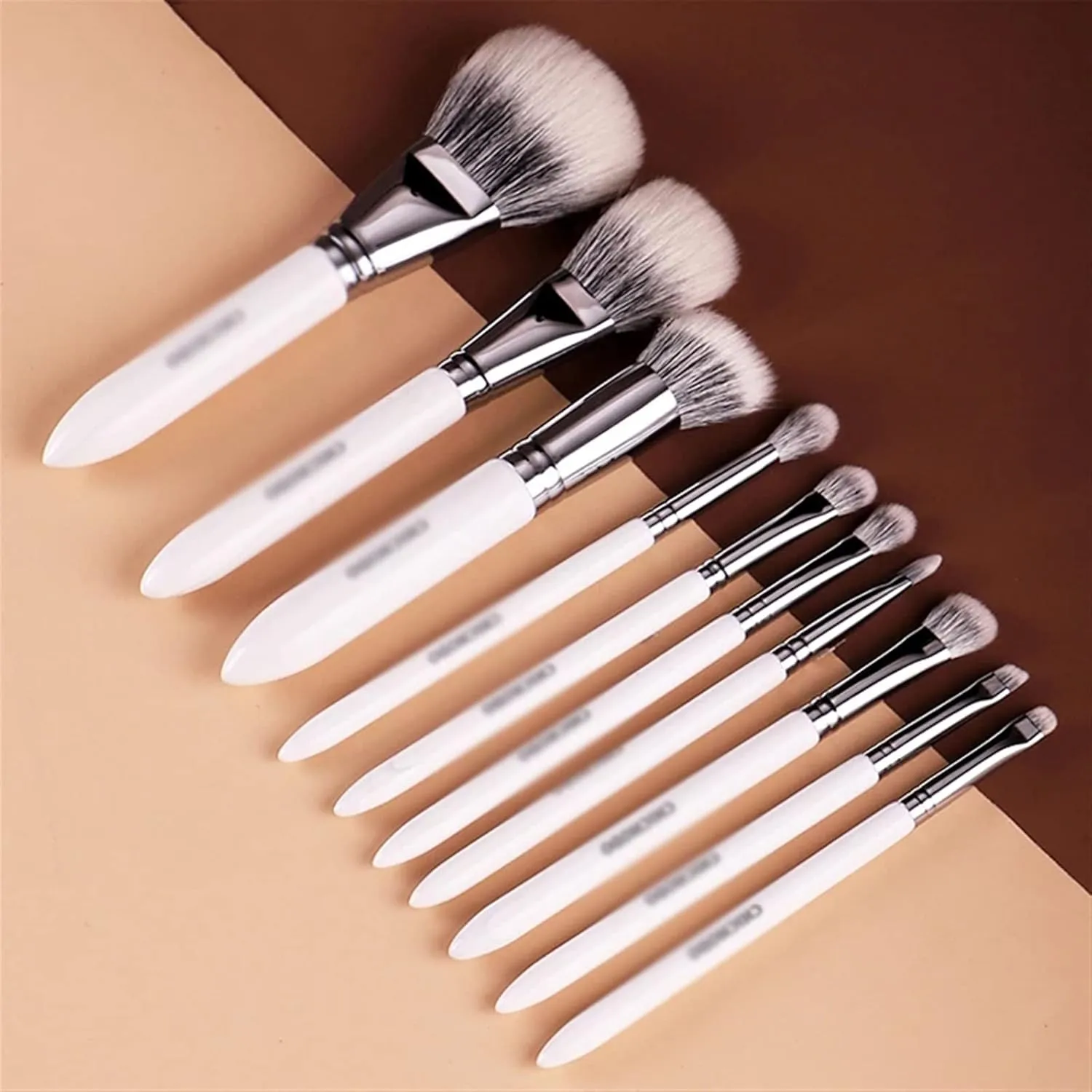 Makeup Brush White Brushes set Goat&Synthetic Hair Professional Beauty pen(1,Onecolor)