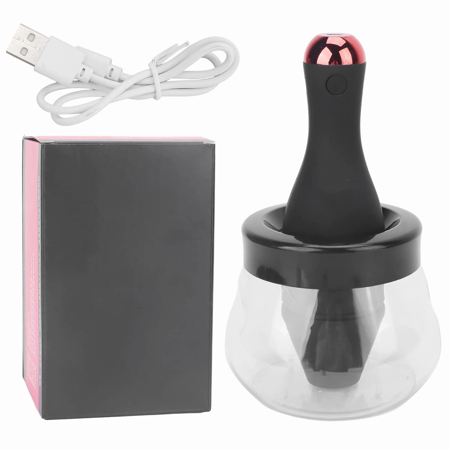 Makeup Brush Cleaner Machine, Portable Electric Quick Dry Rechargeable Automatic Spinner for Makeup Brush Cleaning