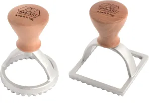 MARCATO Made in Italy Ravioli Stamp Kit includes Round 58mm and Square 58mm)