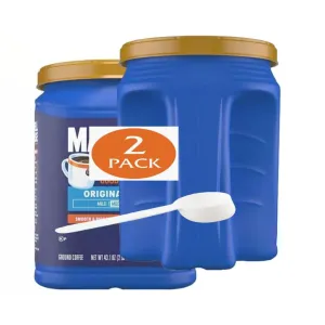 Maxwell' House Medium Roast Original Ground Coffee, 43.1 oz, Pack of 2 with 1 free 5G spoon included