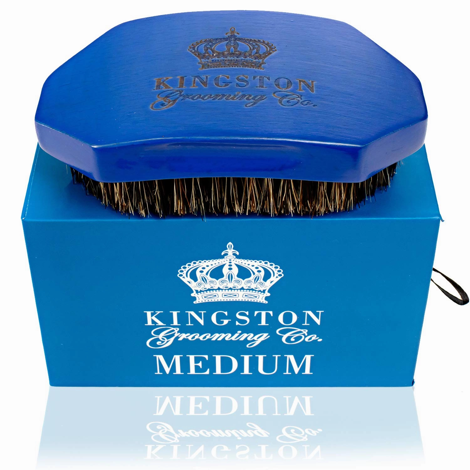 Medium Wave Brush for Men 360, Boar Bristle Men’s Hair Brush- Perfect for Hair, Beards or Waves- Travel Box Included