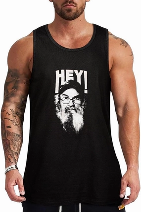 Men's Beach Sports Muscle Tank Vest Fashion Slim Personality with Pattern