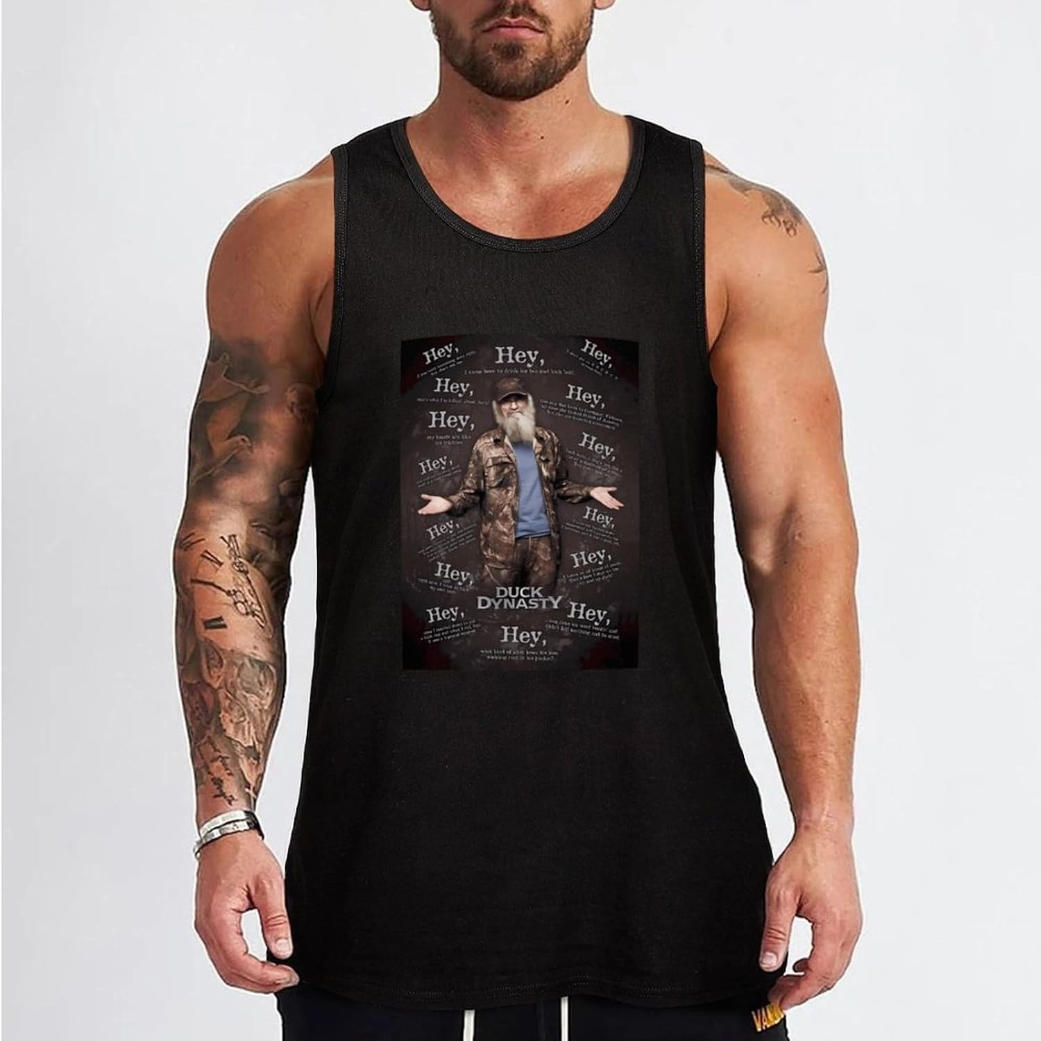 Men's Beach Sports Muscle Tank Vest Fashion Slim Personality with Pattern