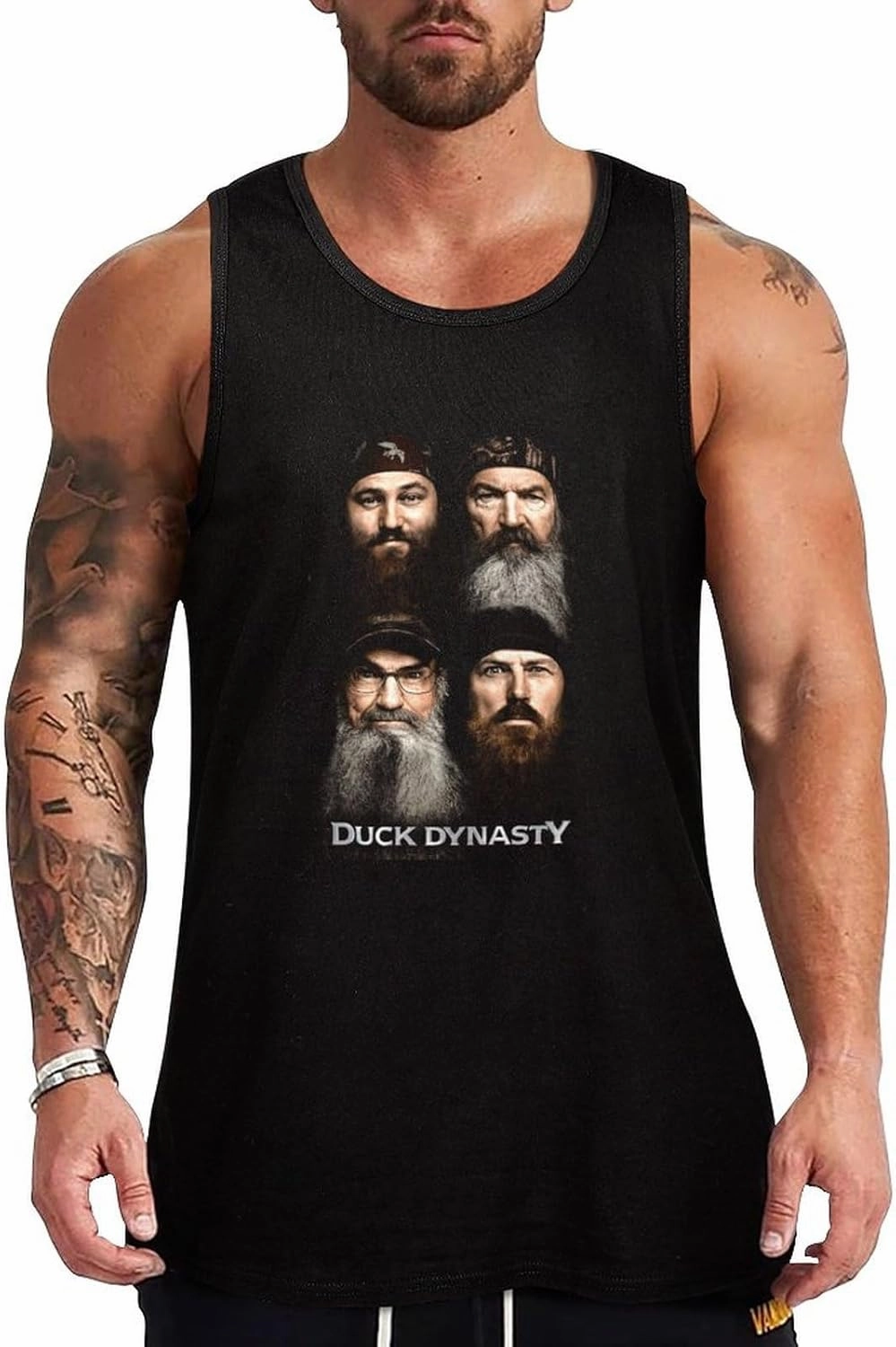 Men's Beach Sports Muscle Tank Vest Fashion Slim Personality with Pattern