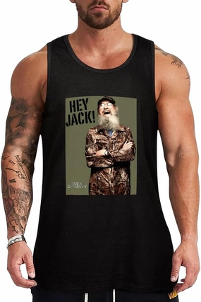 Men's Beach Sports Muscle Tank Vest Fashion Slim Personality with Pattern