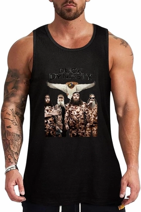 Men's Beach Sports Muscle Tank Vest Fashion Slim Personality with Pattern