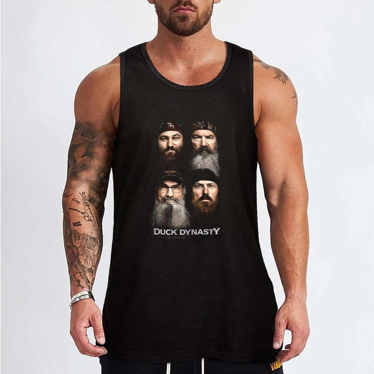 Men's Beach Sports Muscle Tank Vest Fashion Slim Personality with Pattern