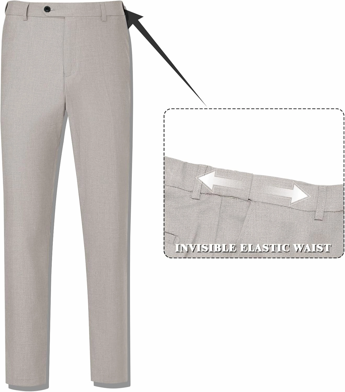 Men's Suit 3 Piece Slim Fit Suit Set, Two Button Solid Jacket Vest Pants with Tie, Men Tuxedo Suit Set