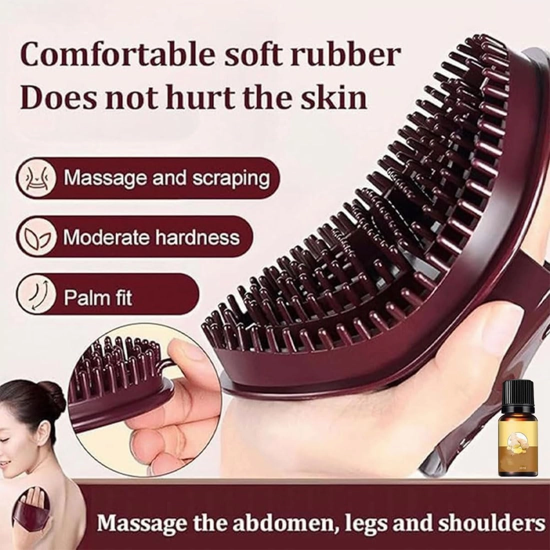 Meridian Brush Massage Body, Handheld Meridian Brush Massage Brushes Set, Beauty Salon Professional Custom Meridian Brushes for Full Body Relaxation & Circulation (B, 1pc)
