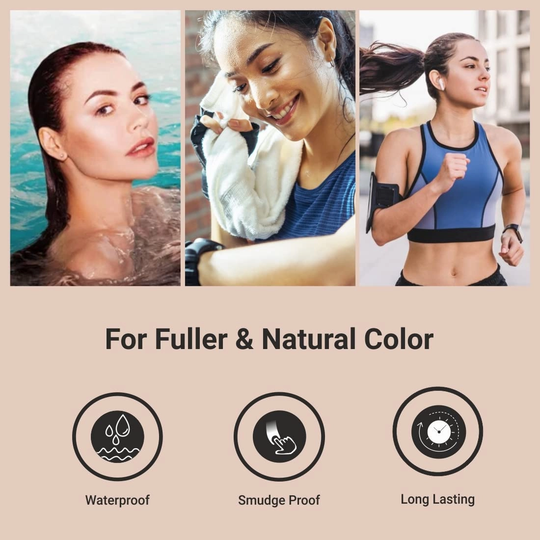 MinaiBrow Instant Hair Dye Kit Medium Brown | Natural Spot Coloring Tinting Powder with Rose Water & Duo Angled Brush, Water & Smudge Proof | 100% Grey Coverage Upto 30 Applications