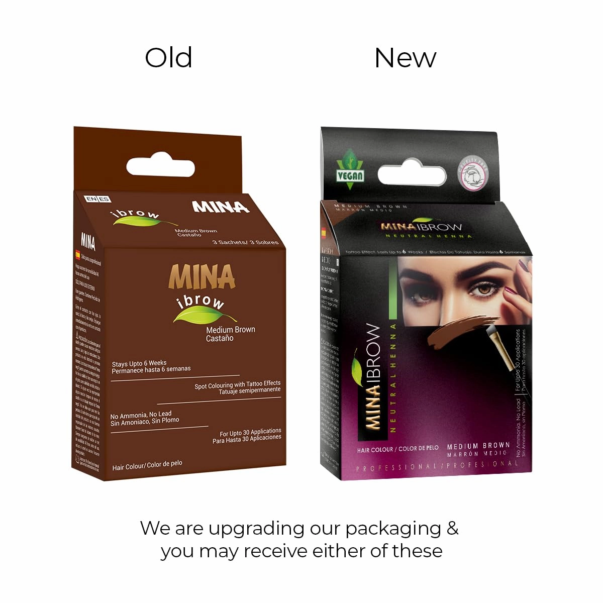 MinaiBrow Instant Hair Dye Kit Medium Brown | Natural Spot Coloring Tinting Powder with Rose Water & Duo Angled Brush, Water & Smudge Proof | 100% Grey Coverage Upto 30 Applications