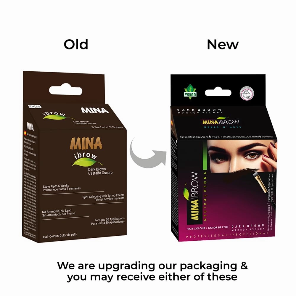 MinaiBrow Tinting Kit | Natural Spot Coloring Powder, Smudge Proof Formula | Instant Multi-Shade Brows (Dark, Light & Medium Brown)