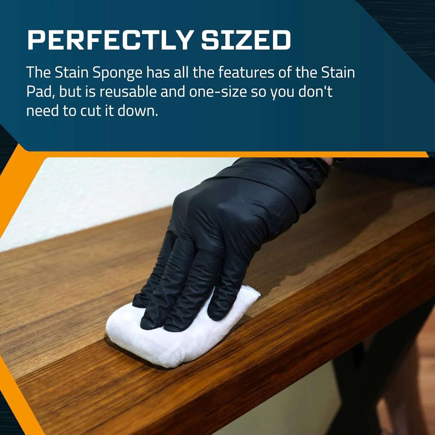 MāKRS Stain Sponge, 3-Pack Staining Pads, Lint, Snag and Streak-Free Applicator Sponges, Micro-Brush Material Over Foam Core, for Wood Stains and All Finishes, Easy to Use with Consistent Application