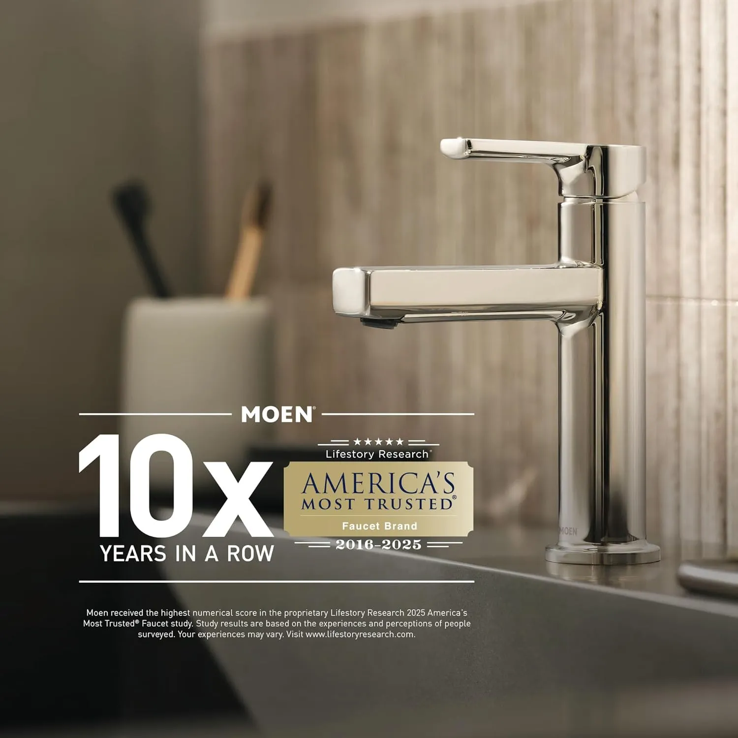 Moen T3291BN Align Moentrol Volume Control Modern Shower Trim Kit Valve Required, Brushed Nickel