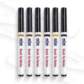 Mohawk Wood Stain Brush Tip Markers Furniture Touch Up Kit, Assorted Colors M265-1204, 6 Pack