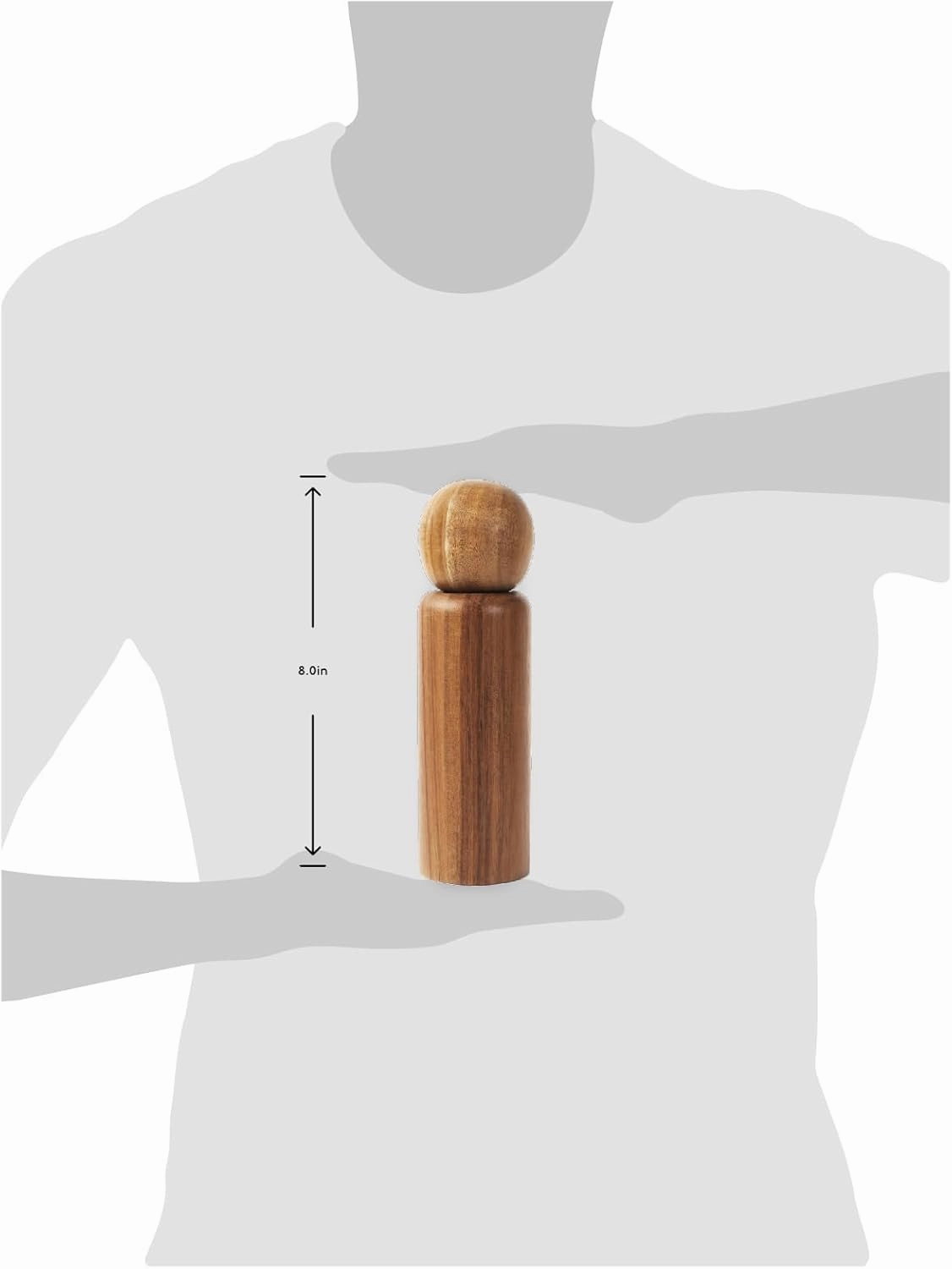 MONDAY MOOSE Manual Refillable Acacia Wood Salt and Pepper Grinder Spice Mill (Large, 1pc - Grinder)