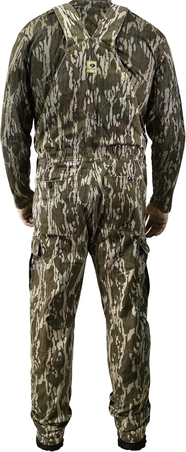 Mossy Oak Cotton Mill 2.0 Camo Hunting Bibs, Uninsulated Camo Overalls for Men
