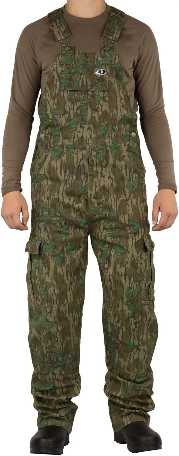Mossy Oak Cotton Mill 2.0 Camo Hunting Bibs, Uninsulated Camo Overalls for Men