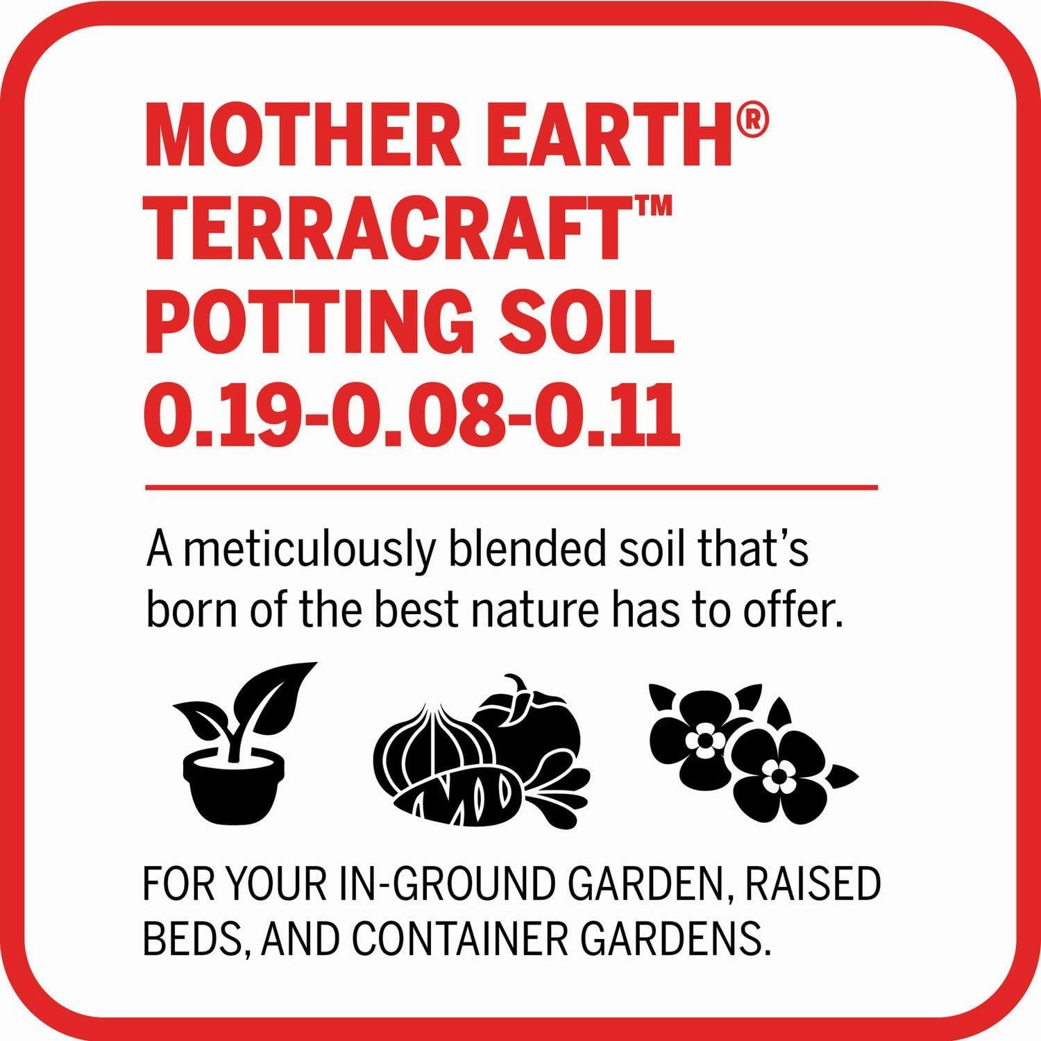Mother Earth Products Mother Earth Terracraft Potting Soil with Peat Moss, Perlite, and Earthworm Castings, For Outdoor and Indoor Plants, 2 cu. ft.