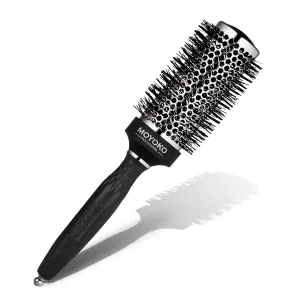 MOYOKO Silver Arch Round Brush for Blow Out (45mm) Professional Metal Round Hair Brush for Blow Drying Hair with Sectioning Pin, Salon Quality Honeycomb Design with Anti-Static Ionic Technology