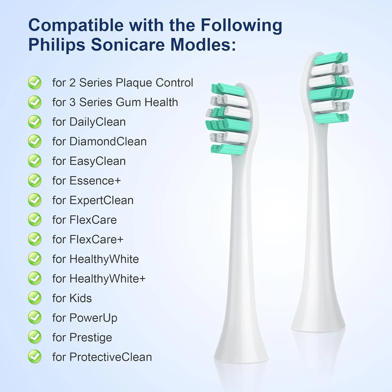 MRYUESG Replacement Heads Compatible with Philips Sonicare 10 Pack, 5 White   5 Black, MRYUESG Electric Tooth-Brush Head for Phillips