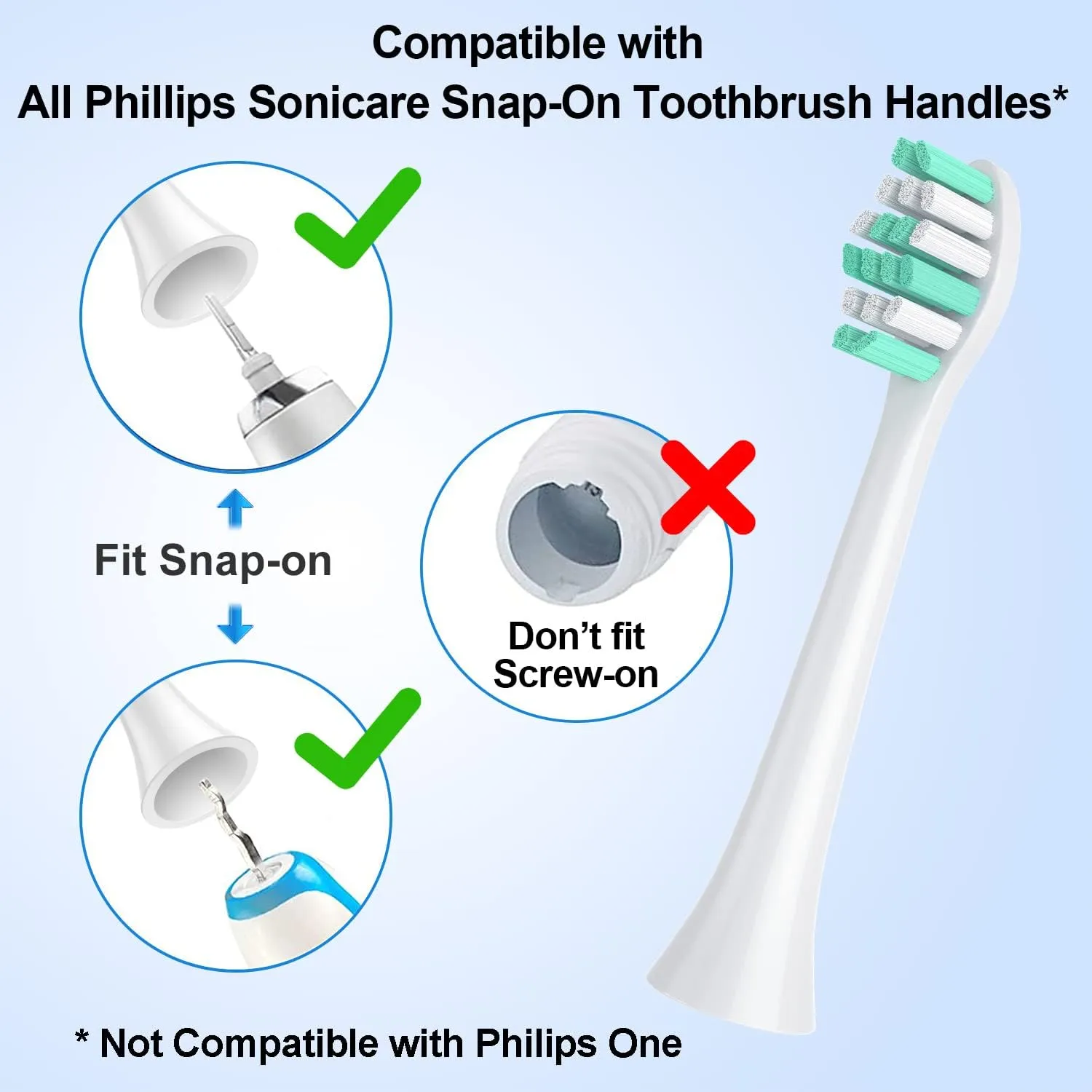 MRYUESG Replacement Heads Compatible with Philips Sonicare 10 Pack, 5 White   5 Black, MRYUESG Electric Tooth-Brush Head for Phillips