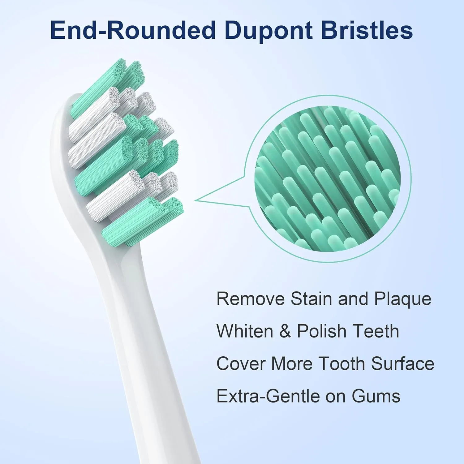 MRYUESG Replacement Heads Compatible with Philips Sonicare 10 Pack, 5 White   5 Black, MRYUESG Electric Tooth-Brush Head for Phillips