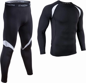 Muezna Men's Thermal Top and Bottom Set Underwear Long Johns Base Layer with Soft Fleece Lined